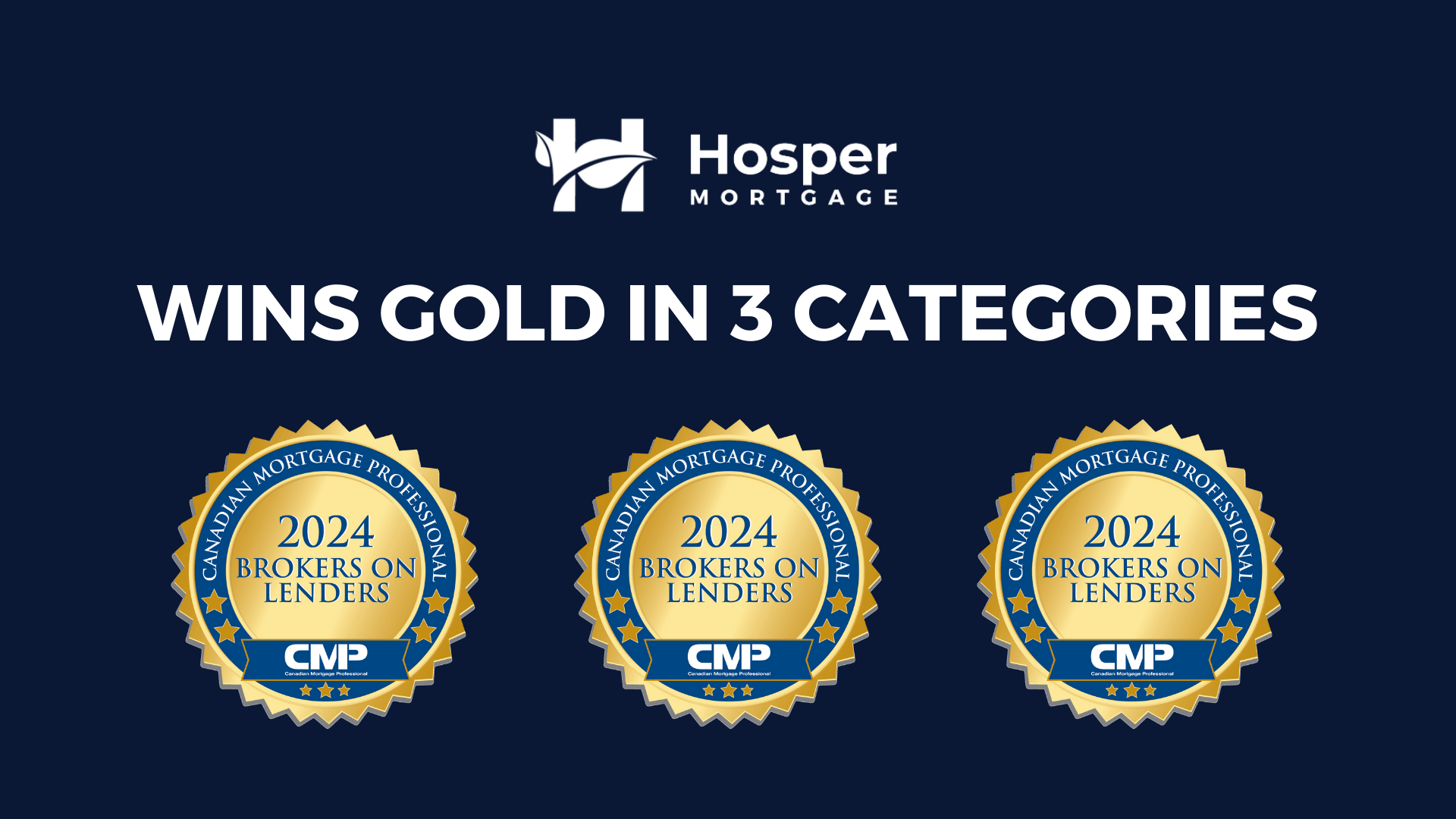 Hosper Wins Gold in Three Categories in the 2024 Brokers on Lenders Survey